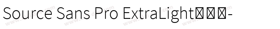 Source Sans Pro ExtraLight手机版字体转换